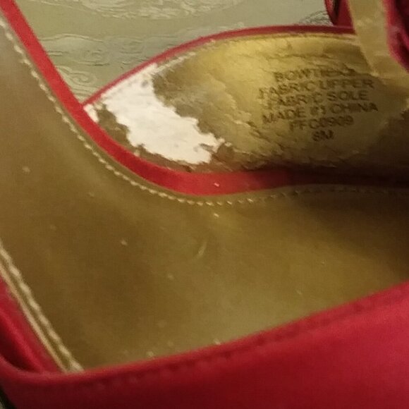 Fancy Dress Women's Nine West Red Heels - Size 8M - Picture 13 of 14